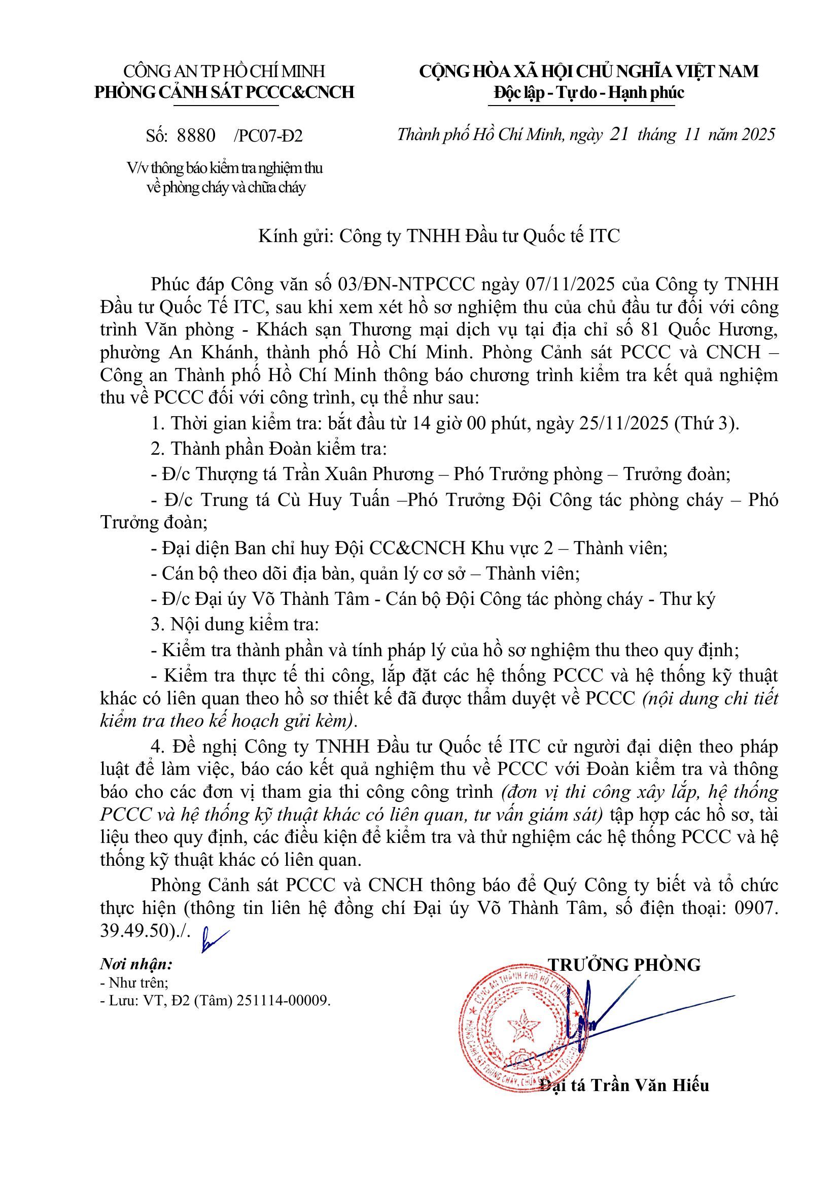 NGHIỆM THU PHÒNG CHÁY CHỮA CHÁY THEO LUẬT PCCC MỚI NHẤT 2026